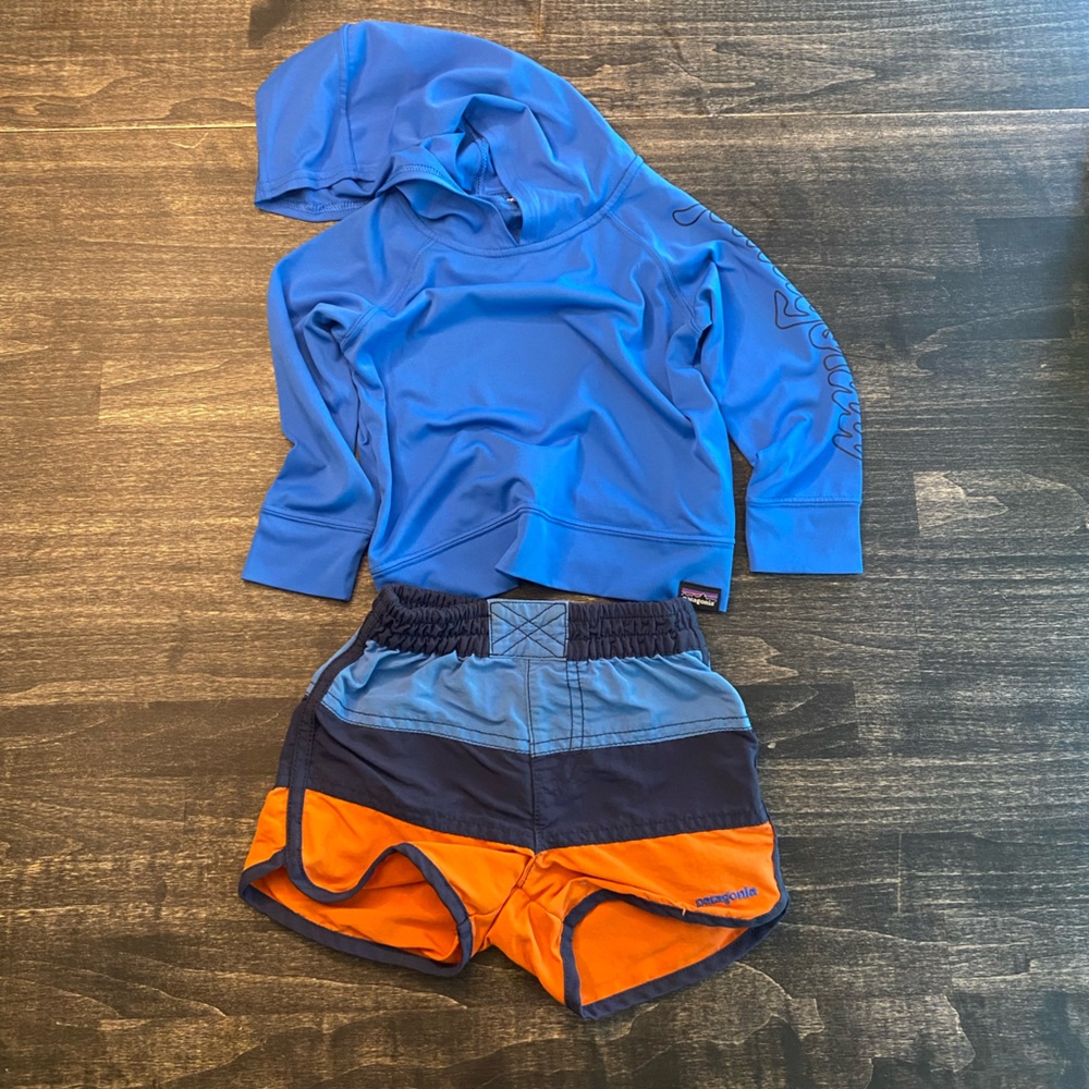 Patagonia 12-18 Swim Shorts & Sun Shirt